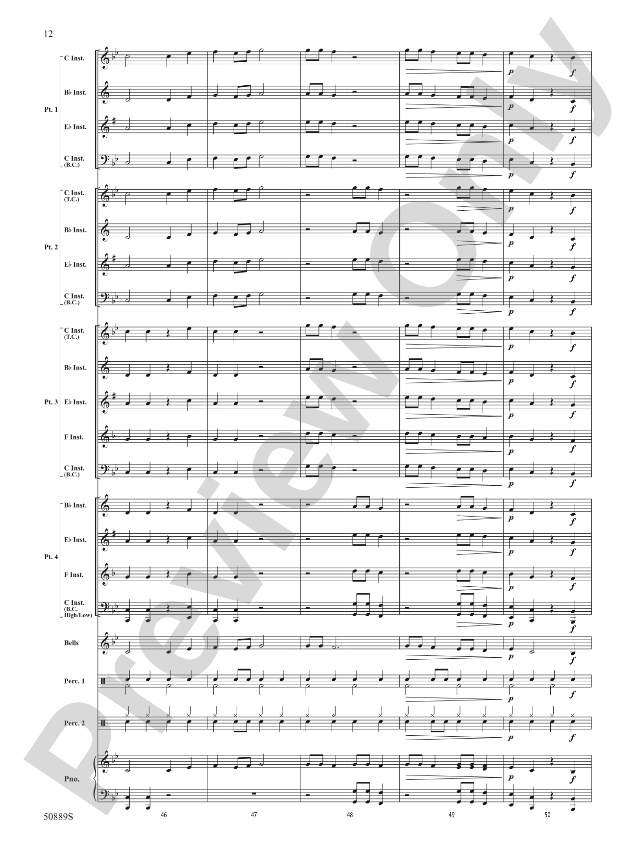 Atomic Clock: Flexible Band/String Ensemble Score & Parts