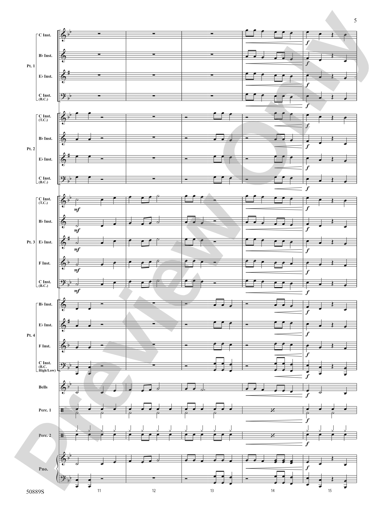 Atomic Clock: Flexible Band/String Ensemble Score & Parts