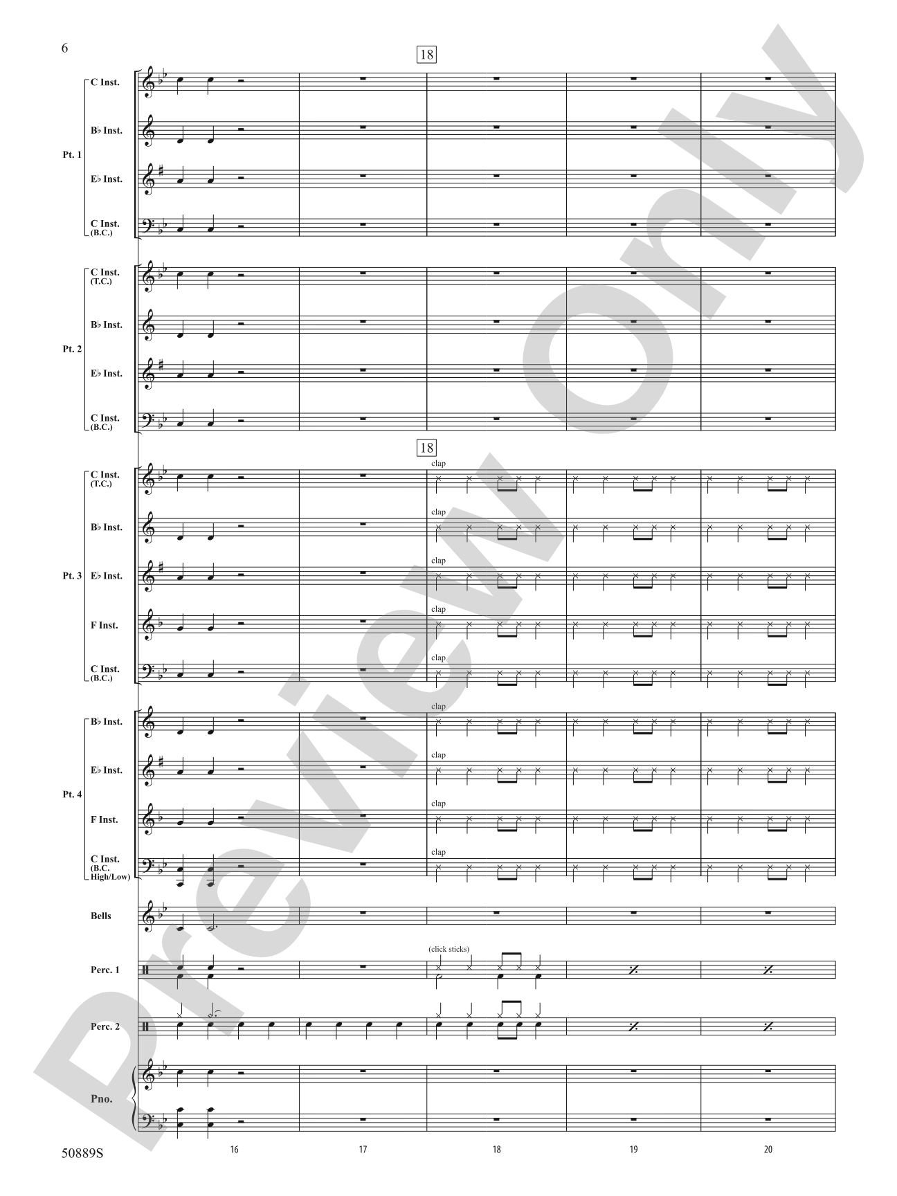 Atomic Clock: Flexible Band/String Ensemble Score & Parts