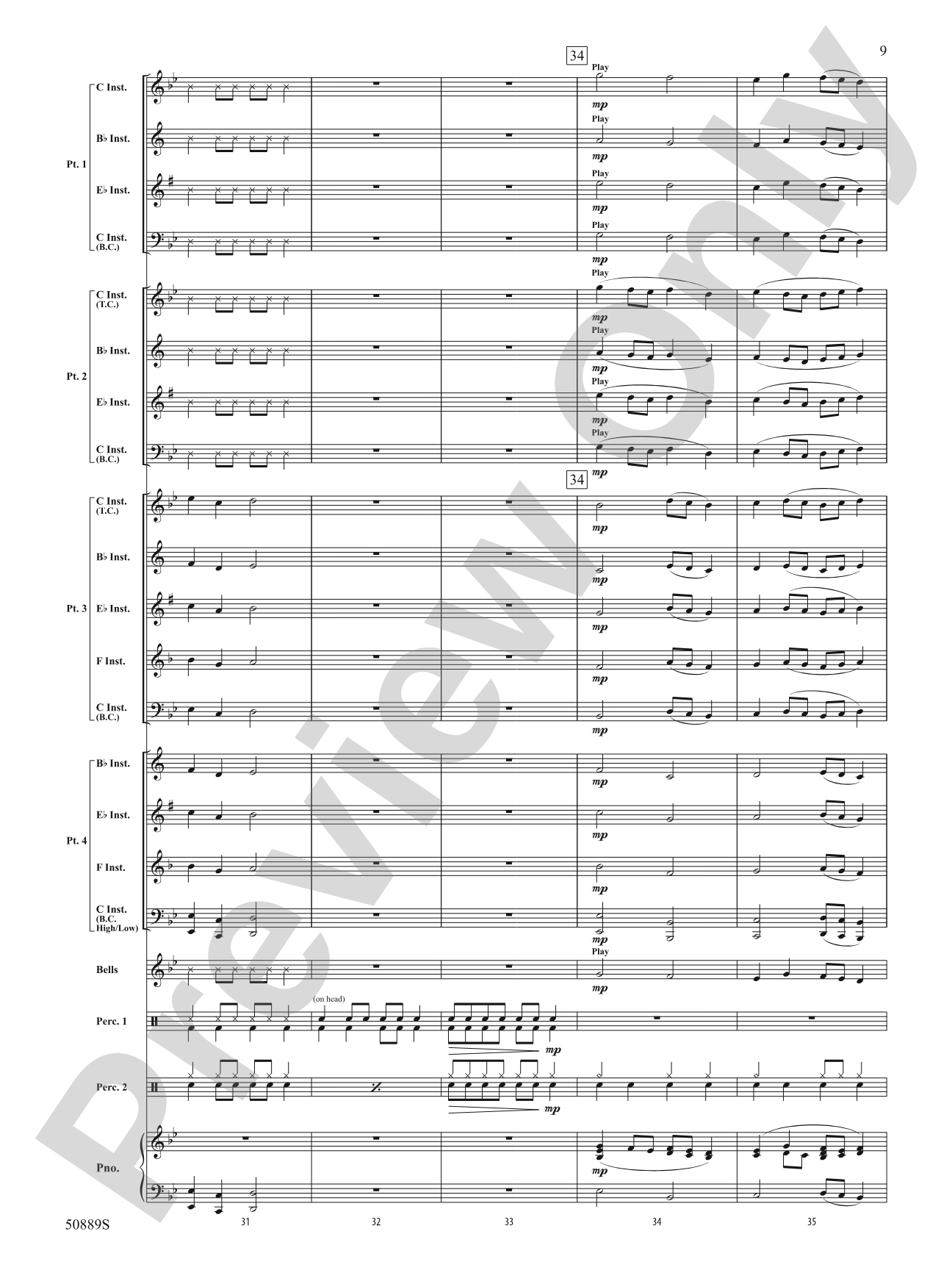 Atomic Clock: Flexible Band/String Ensemble Score & Parts