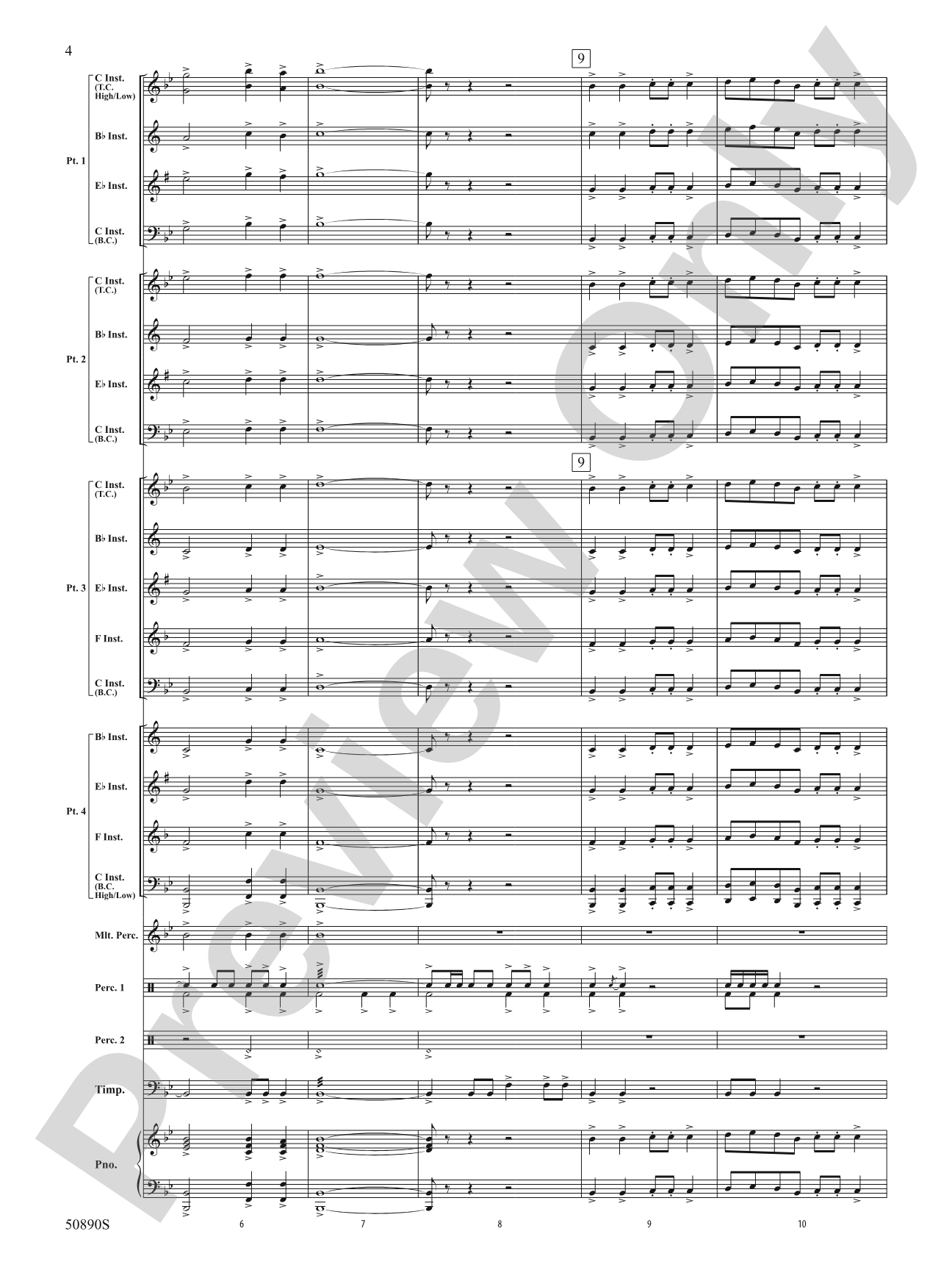 Celebratory Fanfare: Flexible Band/String Ensemble Score & Parts