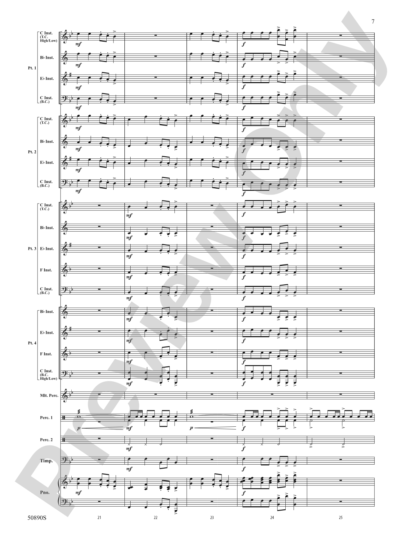 Celebratory Fanfare: Flexible Band/String Ensemble Score & Parts