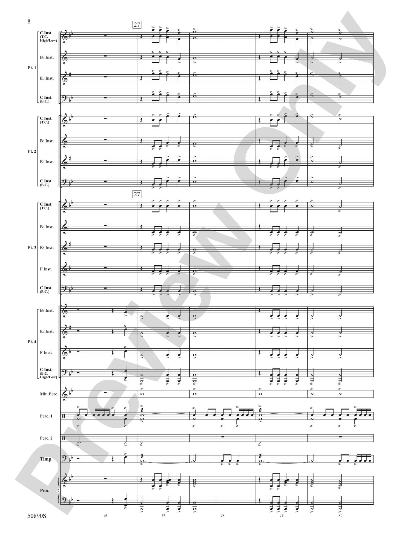 Celebratory Fanfare: Flexible Band/String Ensemble Score & Parts