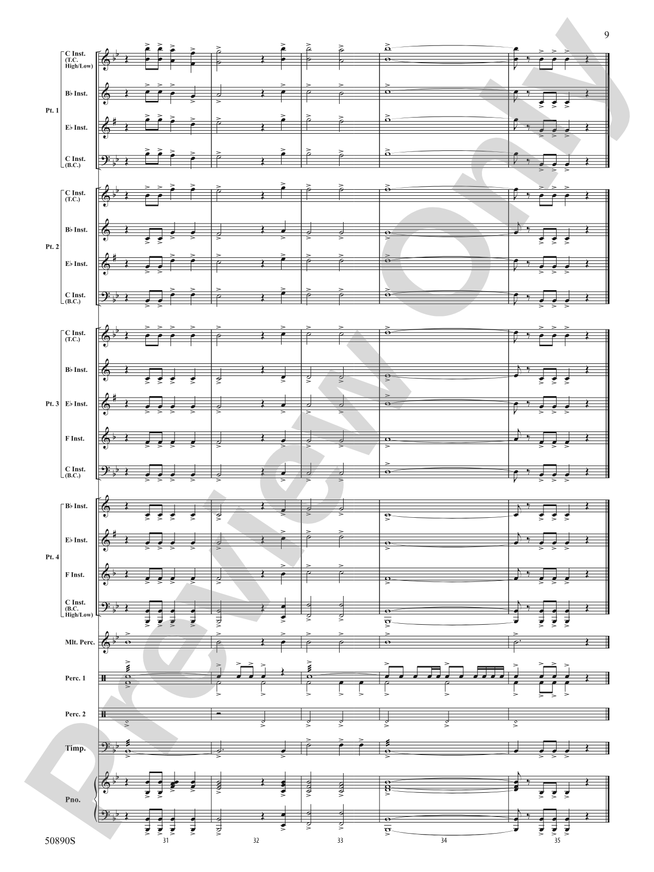 Celebratory Fanfare: Flexible Band/String Ensemble Score & Parts