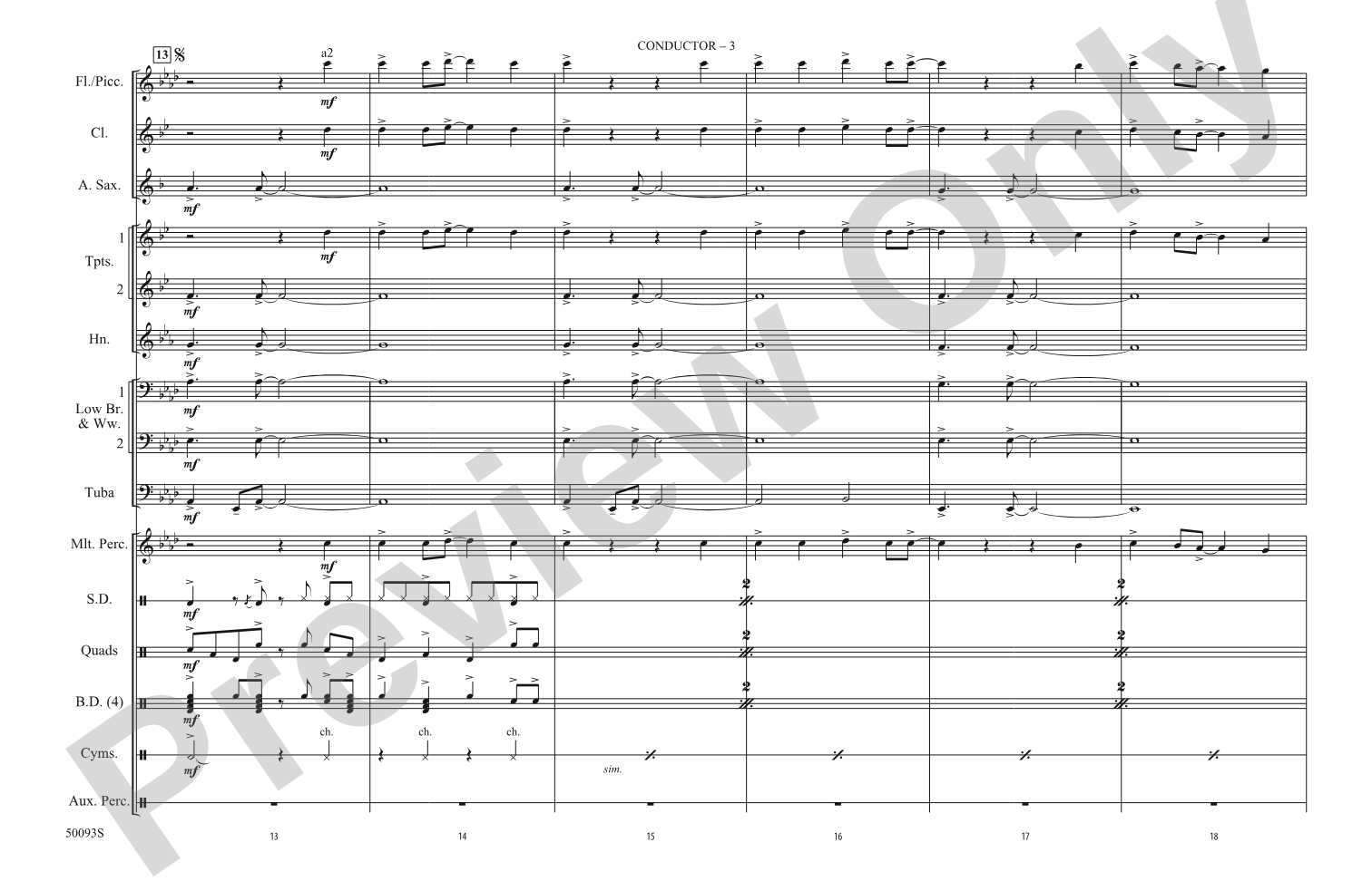 Modern Love: Marching Band Conductor Score & Parts