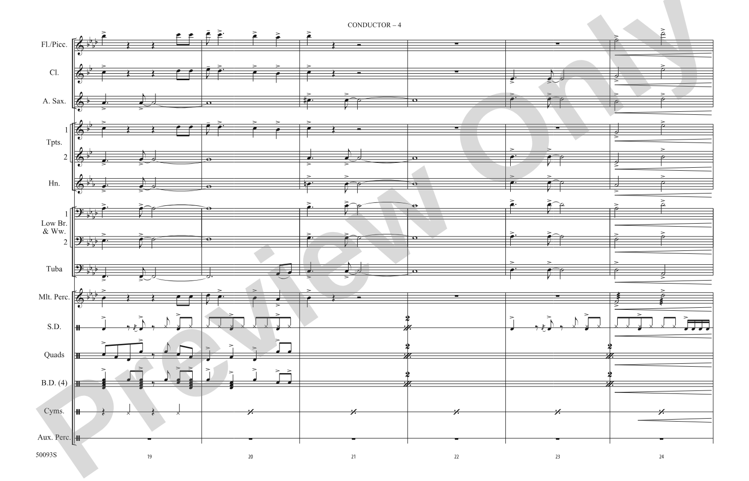 Modern Love: Marching Band Conductor Score & Parts