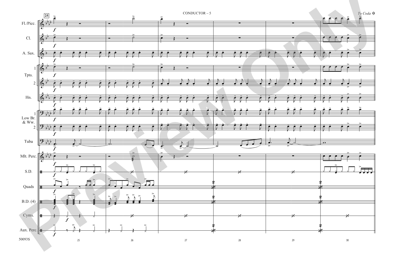Modern Love: Marching Band Conductor Score & Parts