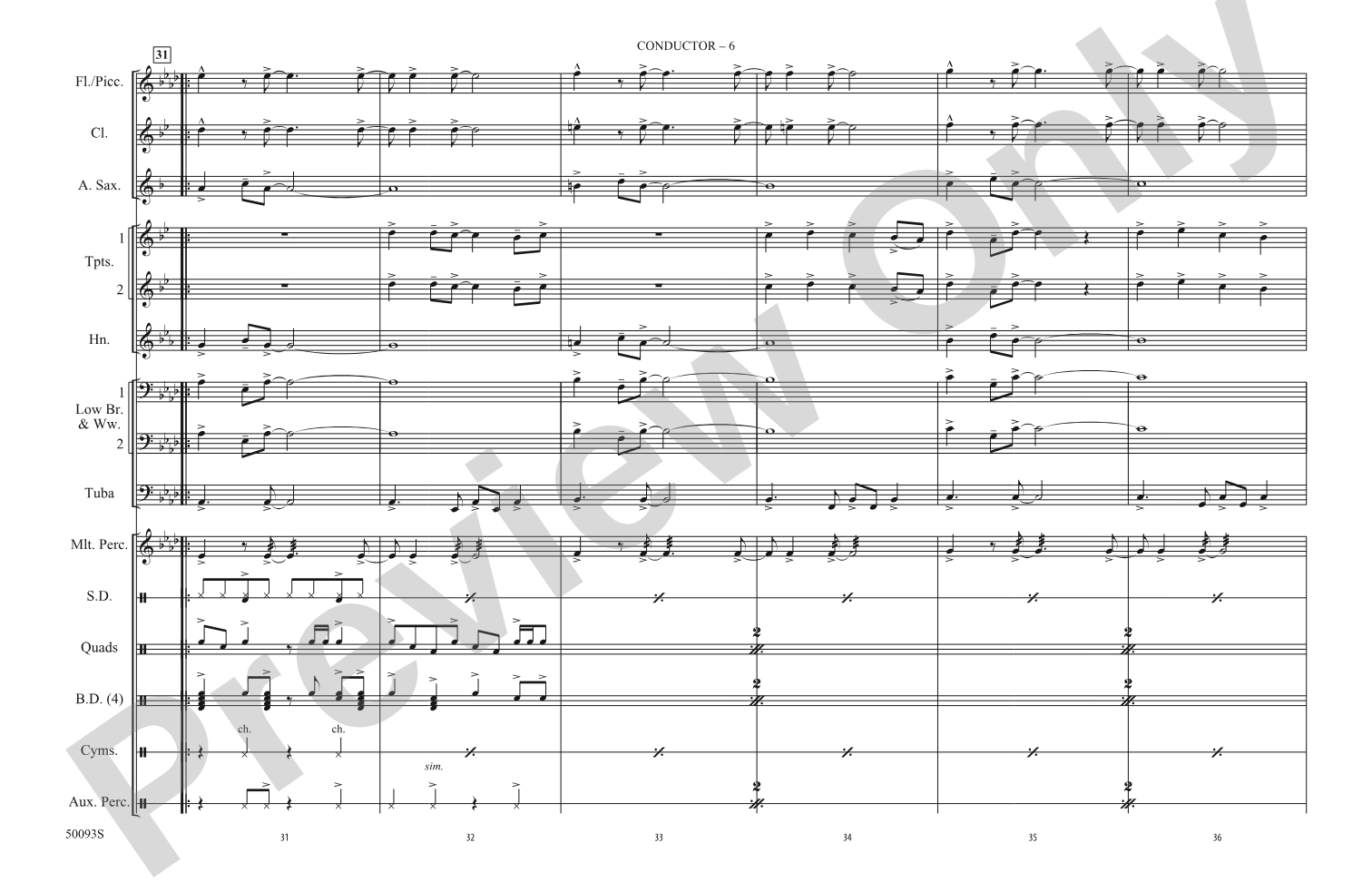 Modern Love: Marching Band Conductor Score & Parts