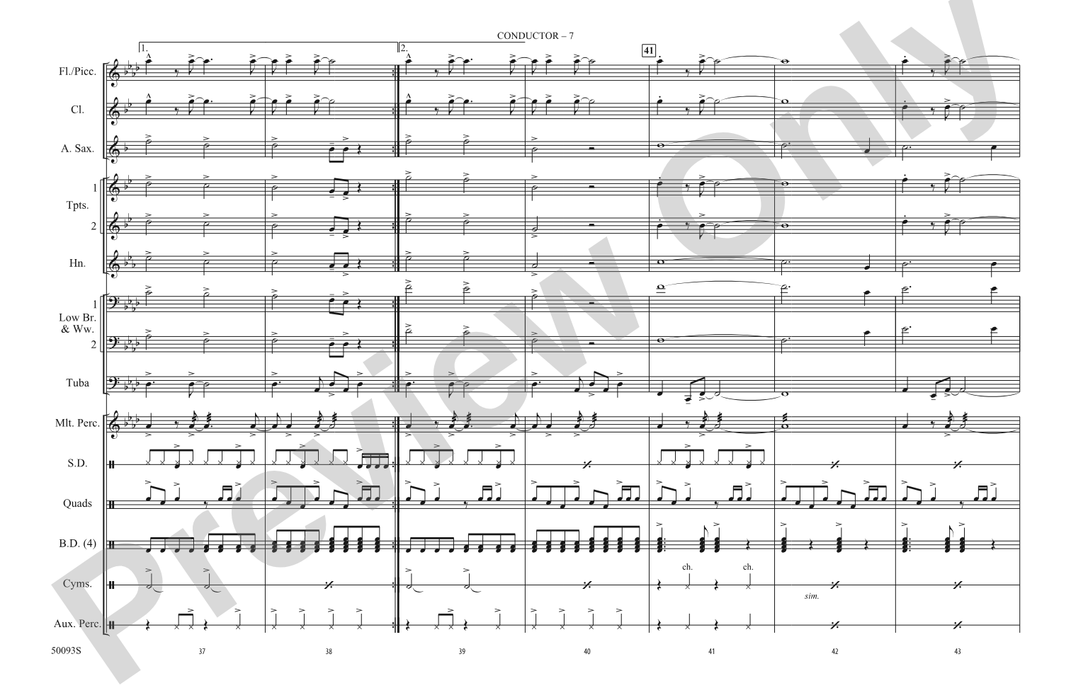Modern Love: Marching Band Conductor Score & Parts