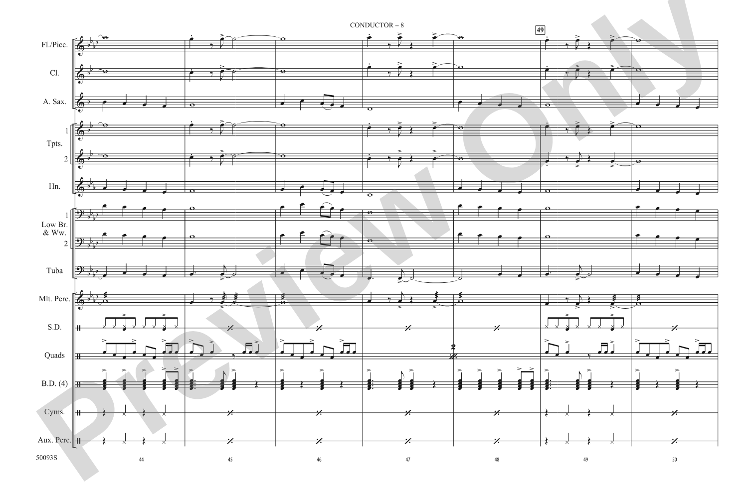 Modern Love: Marching Band Conductor Score & Parts