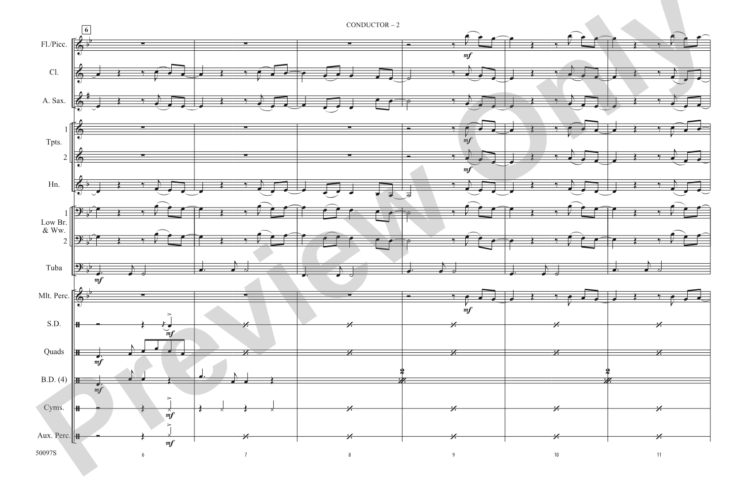 Flowers: Marching Band Conductor Score & Parts