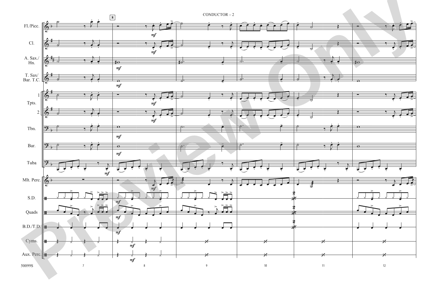 Thriller: Marching Band Conductor Score & Parts