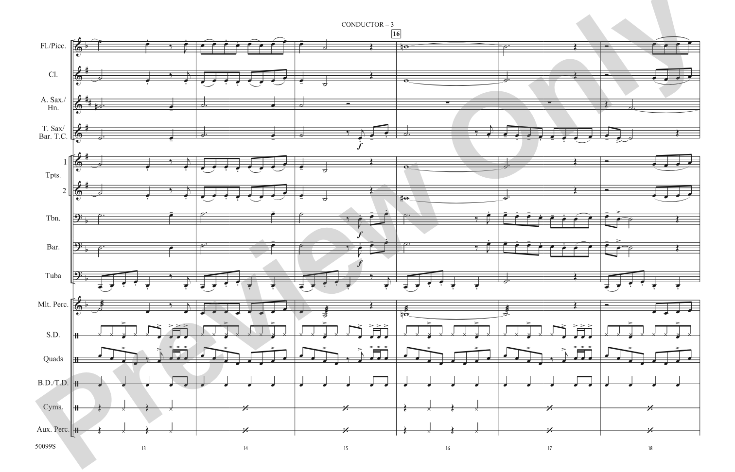 Thriller: Marching Band Conductor Score & Parts
