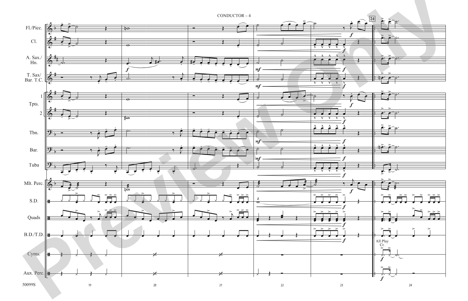 Thriller: Marching Band Conductor Score & Parts