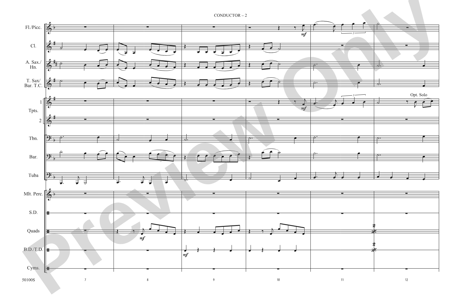 Changes: Marching Band Conductor Score & Parts
