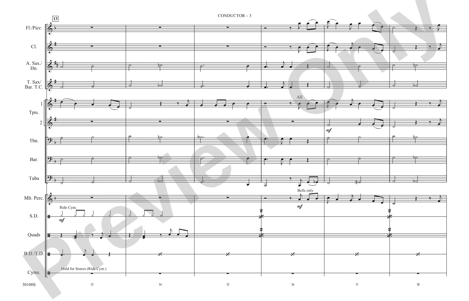 Changes: Marching Band Conductor Score & Parts