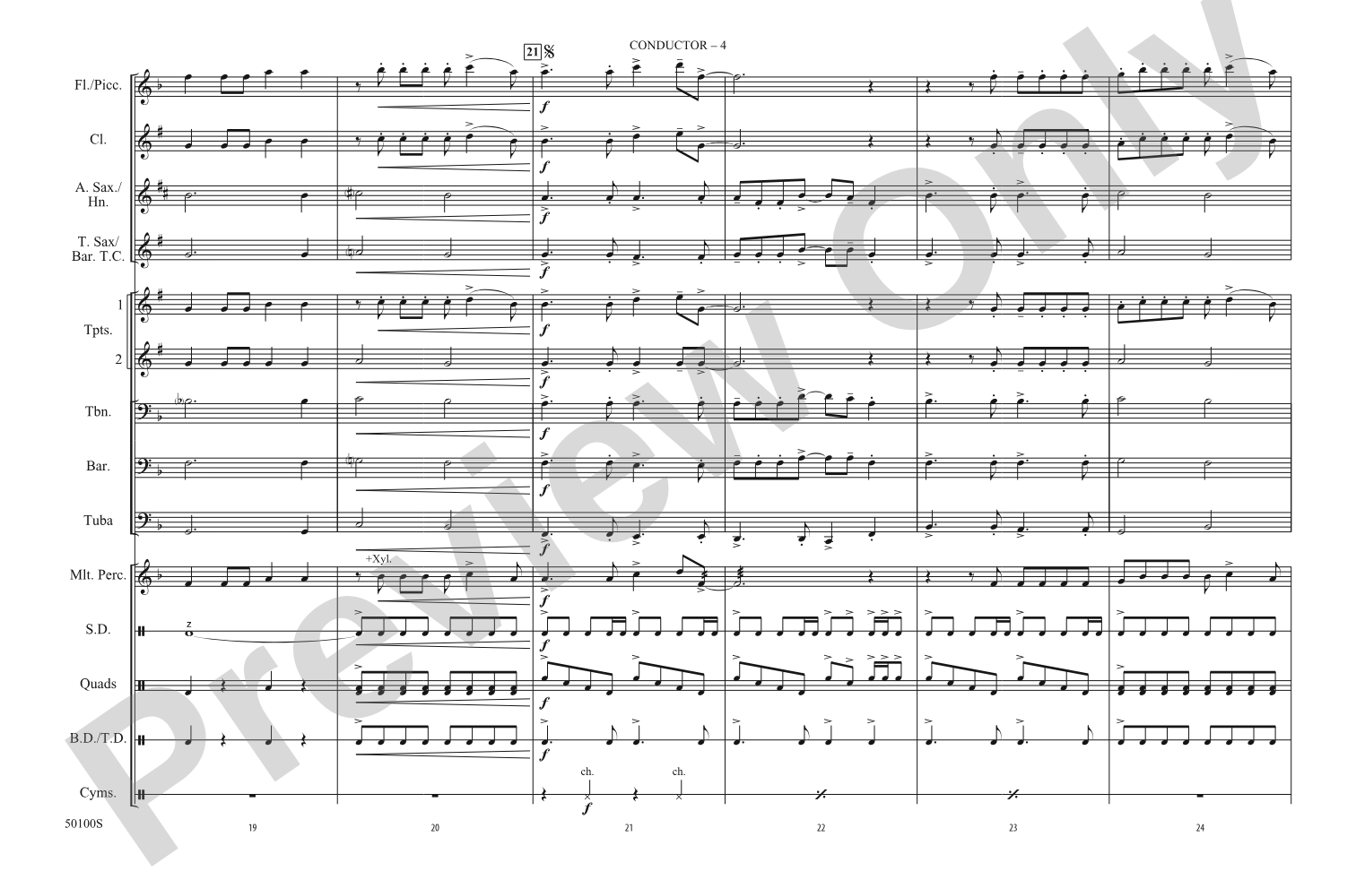 Changes: Marching Band Conductor Score & Parts