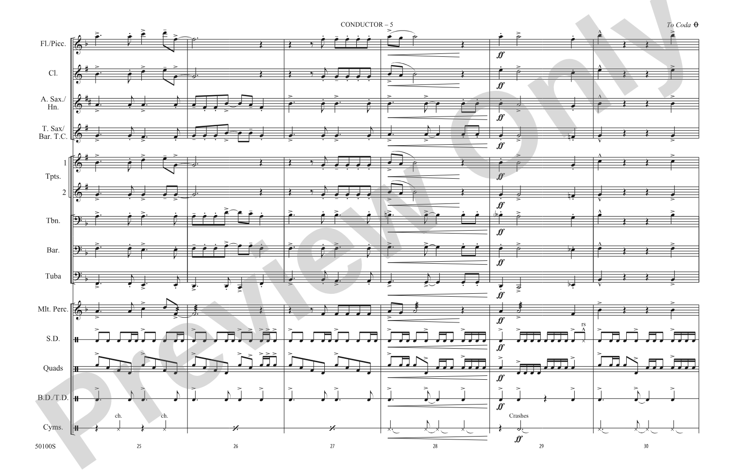 Changes: Marching Band Conductor Score & Parts