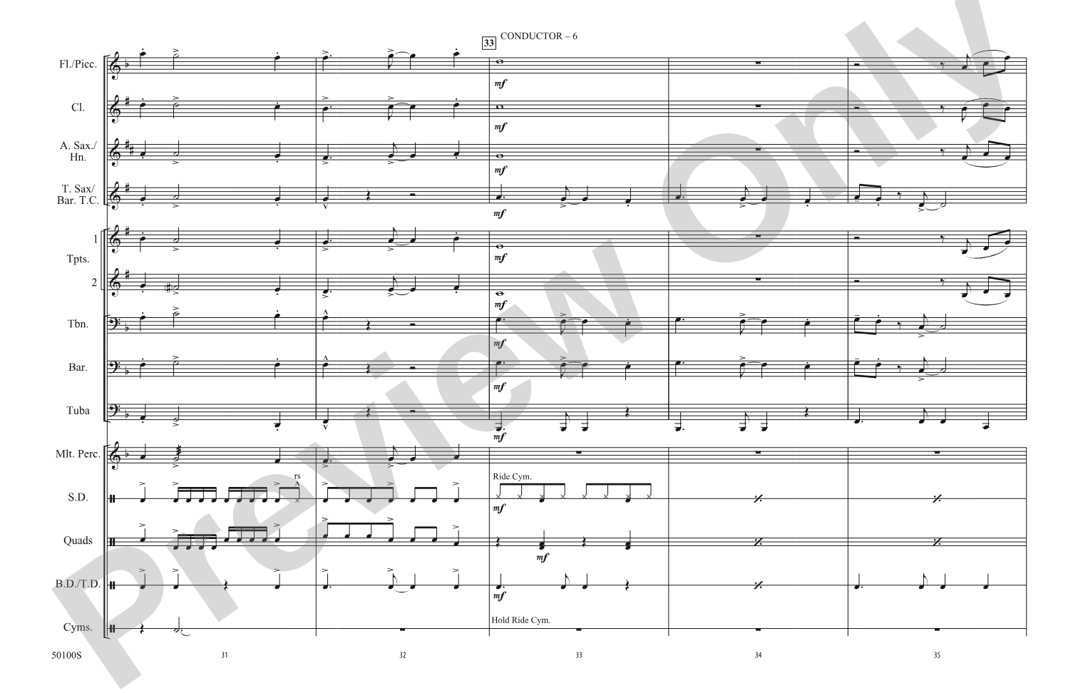 Changes: Marching Band Conductor Score & Parts