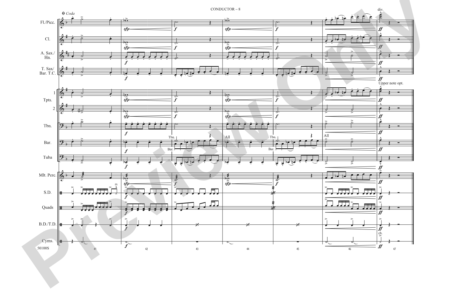 Changes: Marching Band Conductor Score & Parts