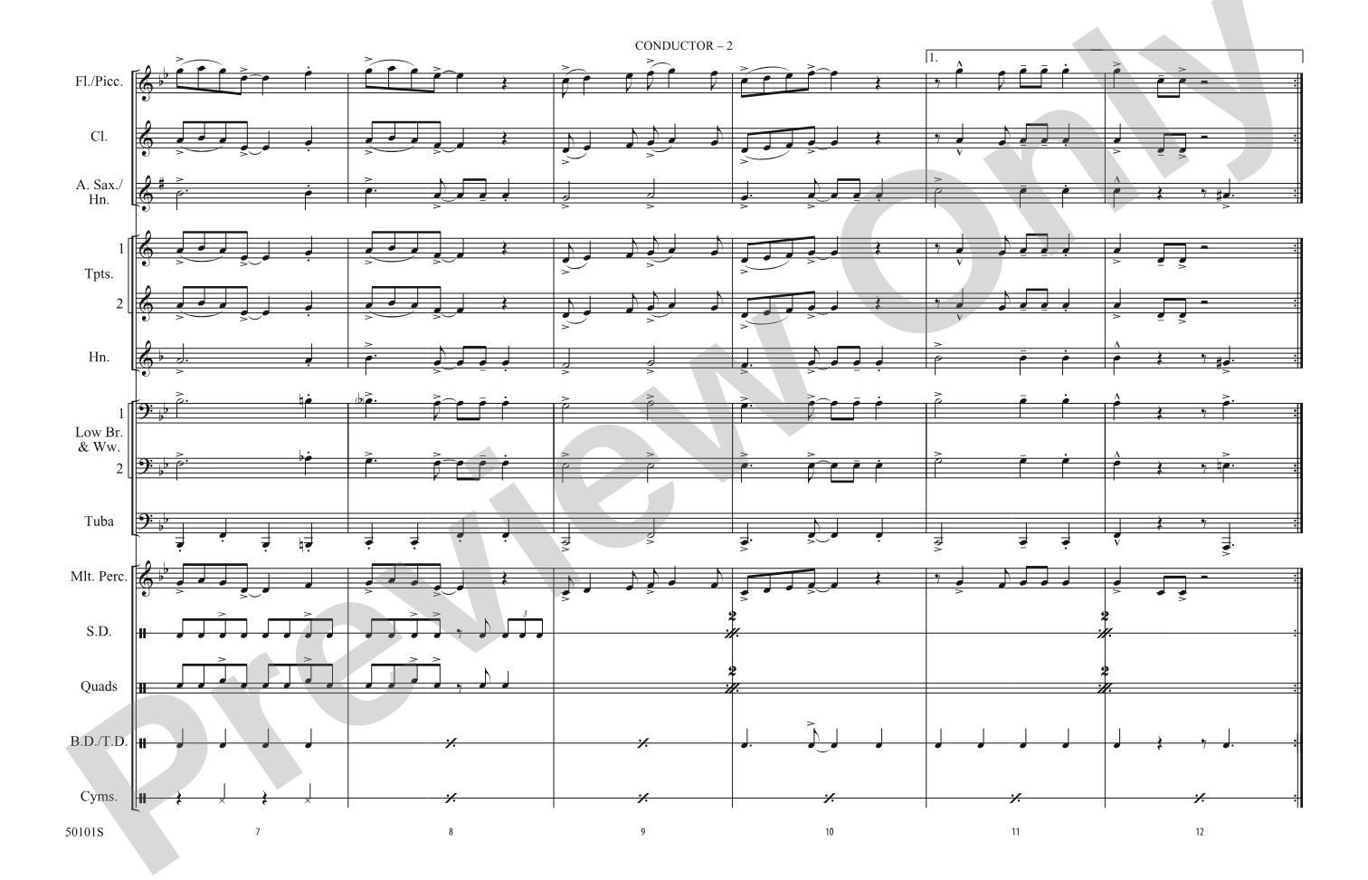 Jingle Bell Rock: Marching Band Conductor Score & Parts