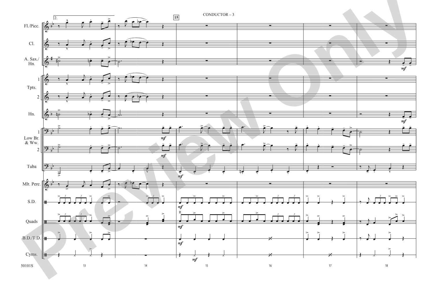 Jingle Bell Rock: Marching Band Conductor Score & Parts