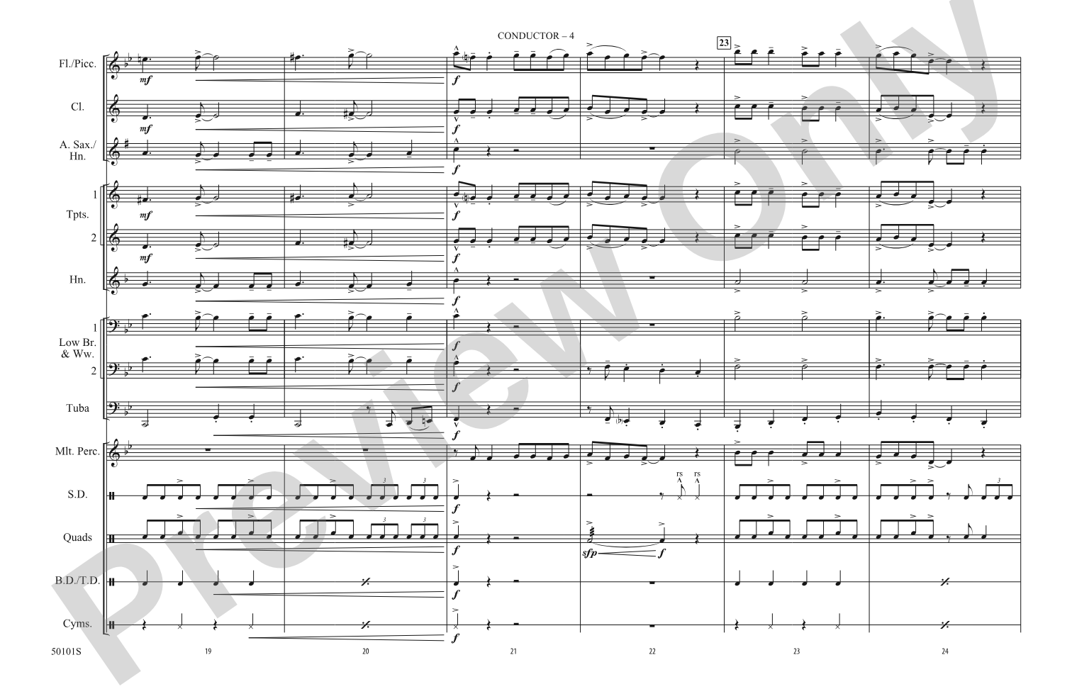 Jingle Bell Rock: Marching Band Conductor Score & Parts