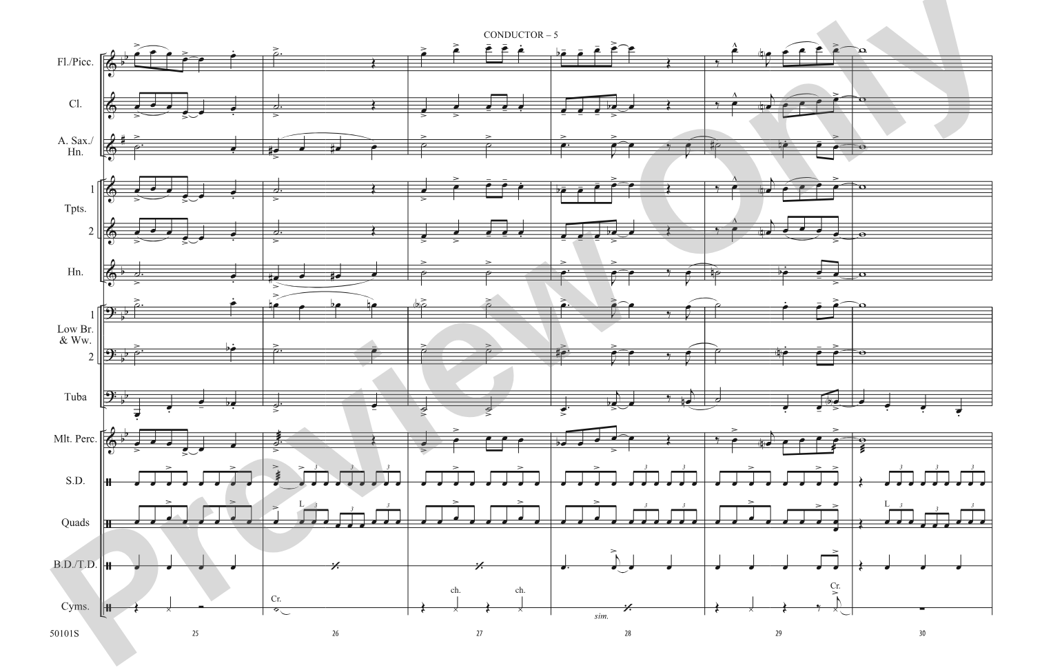 Jingle Bell Rock: Marching Band Conductor Score & Parts