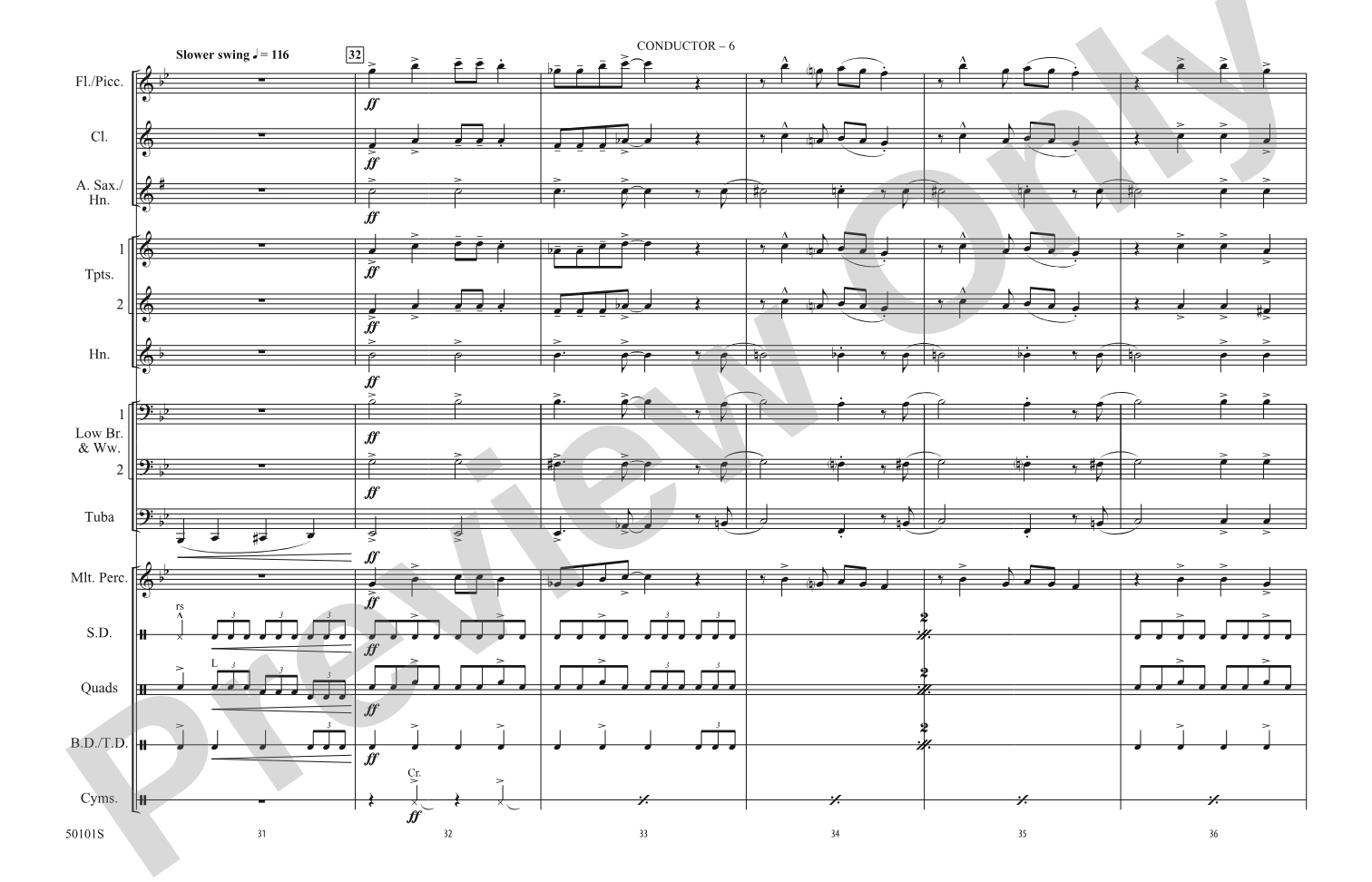 Jingle Bell Rock: Marching Band Conductor Score & Parts