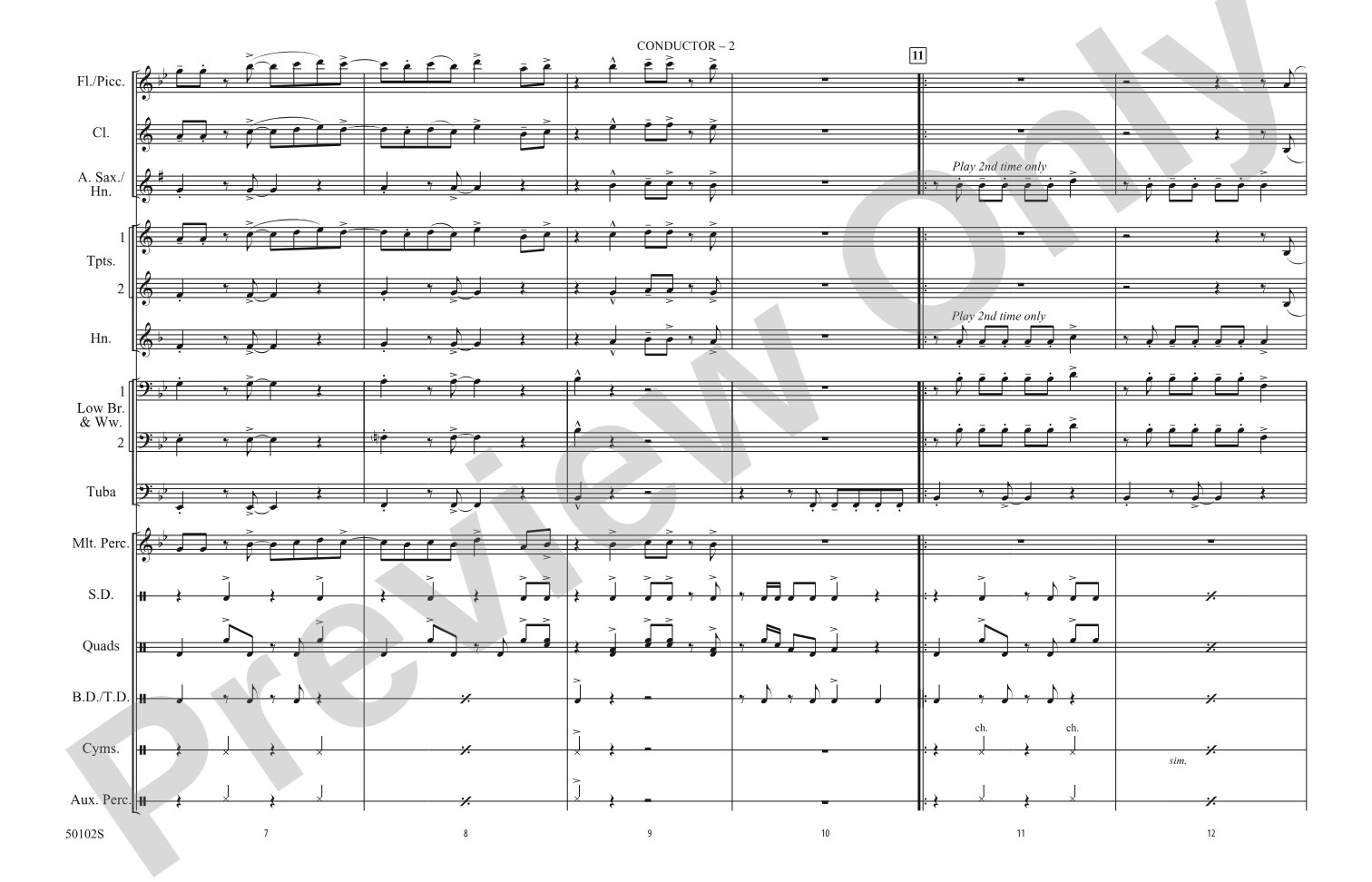 Made You Look: Marching Band Conductor Score & Parts