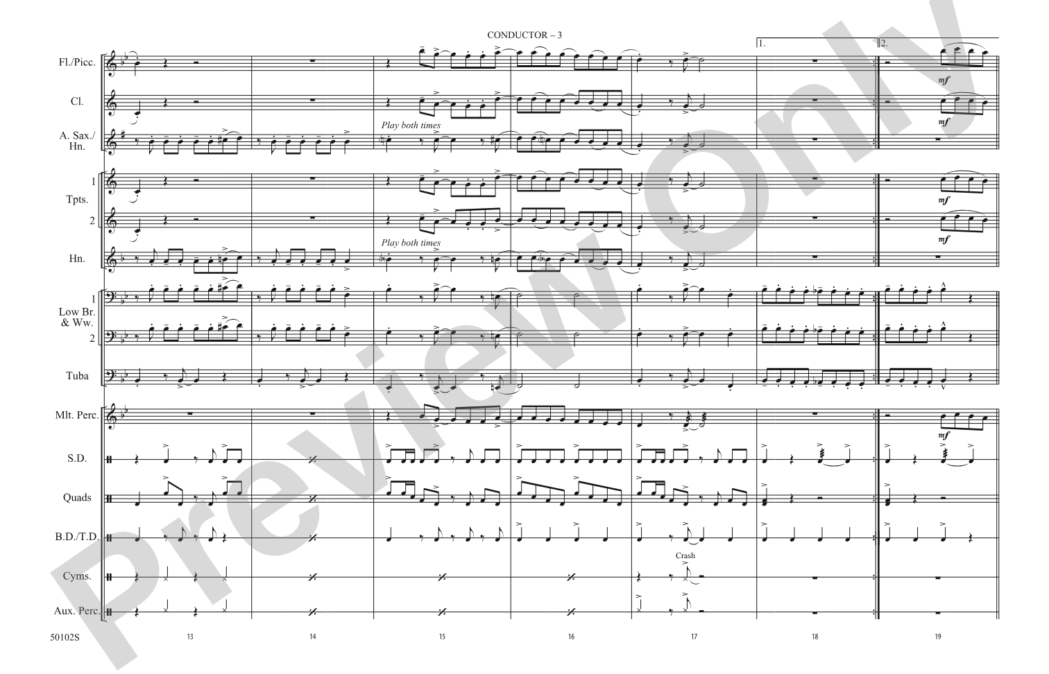 Made You Look: Marching Band Conductor Score & Parts