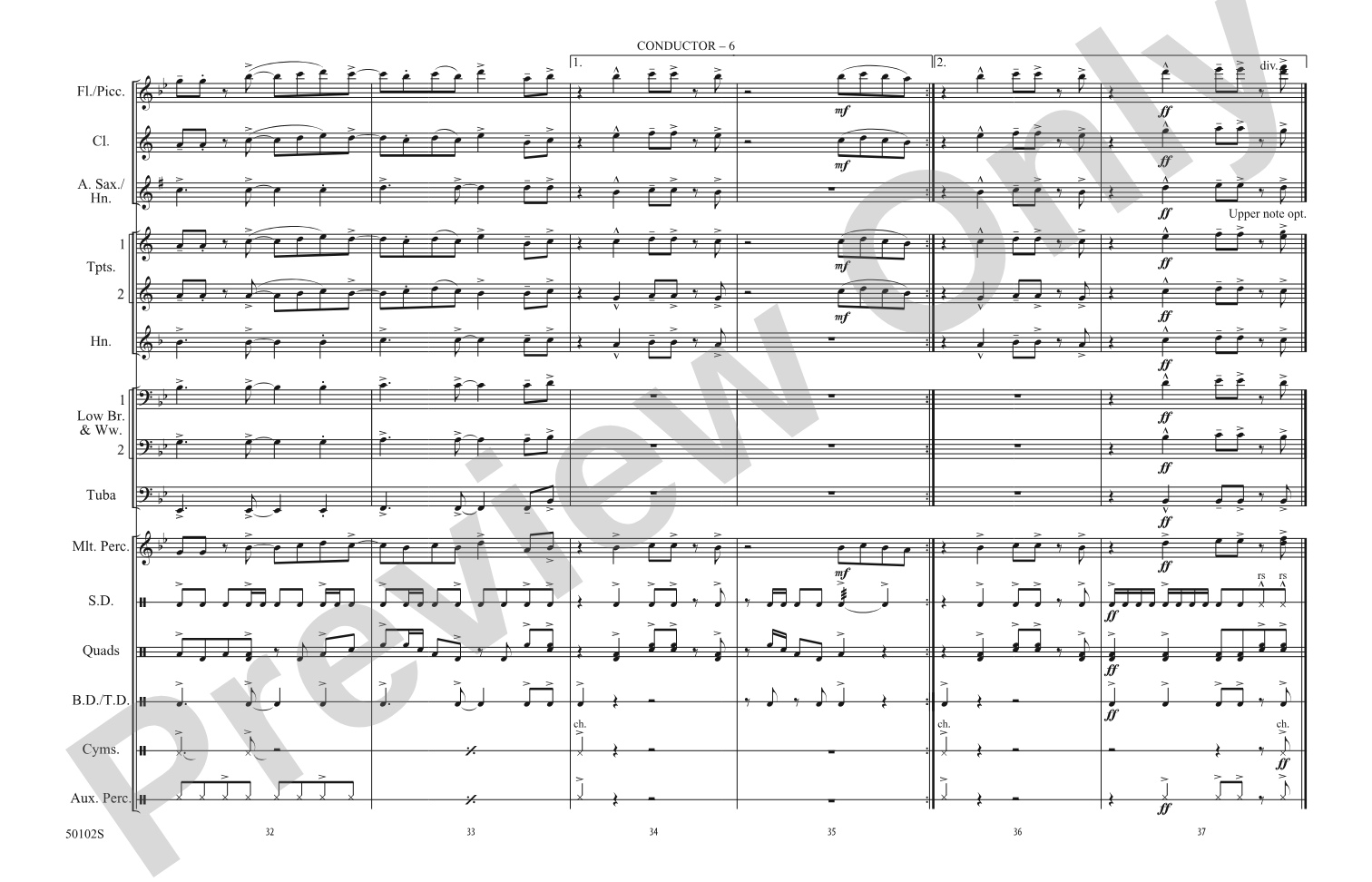 Made You Look: Marching Band Conductor Score & Parts