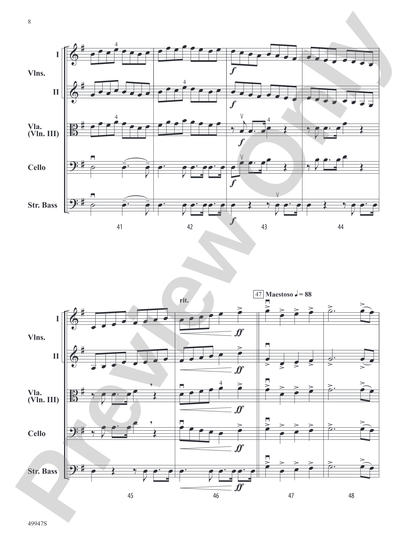 Terra Beata: String Orchestra Conductor Score & Parts