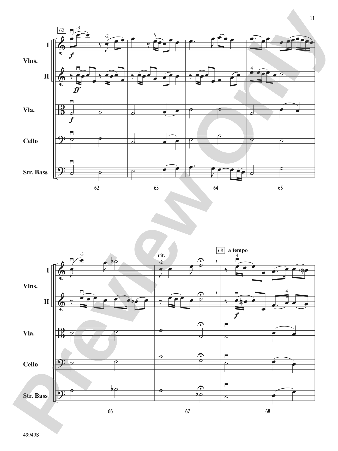 Canticle of Light: String Orchestra Conductor Score & Parts