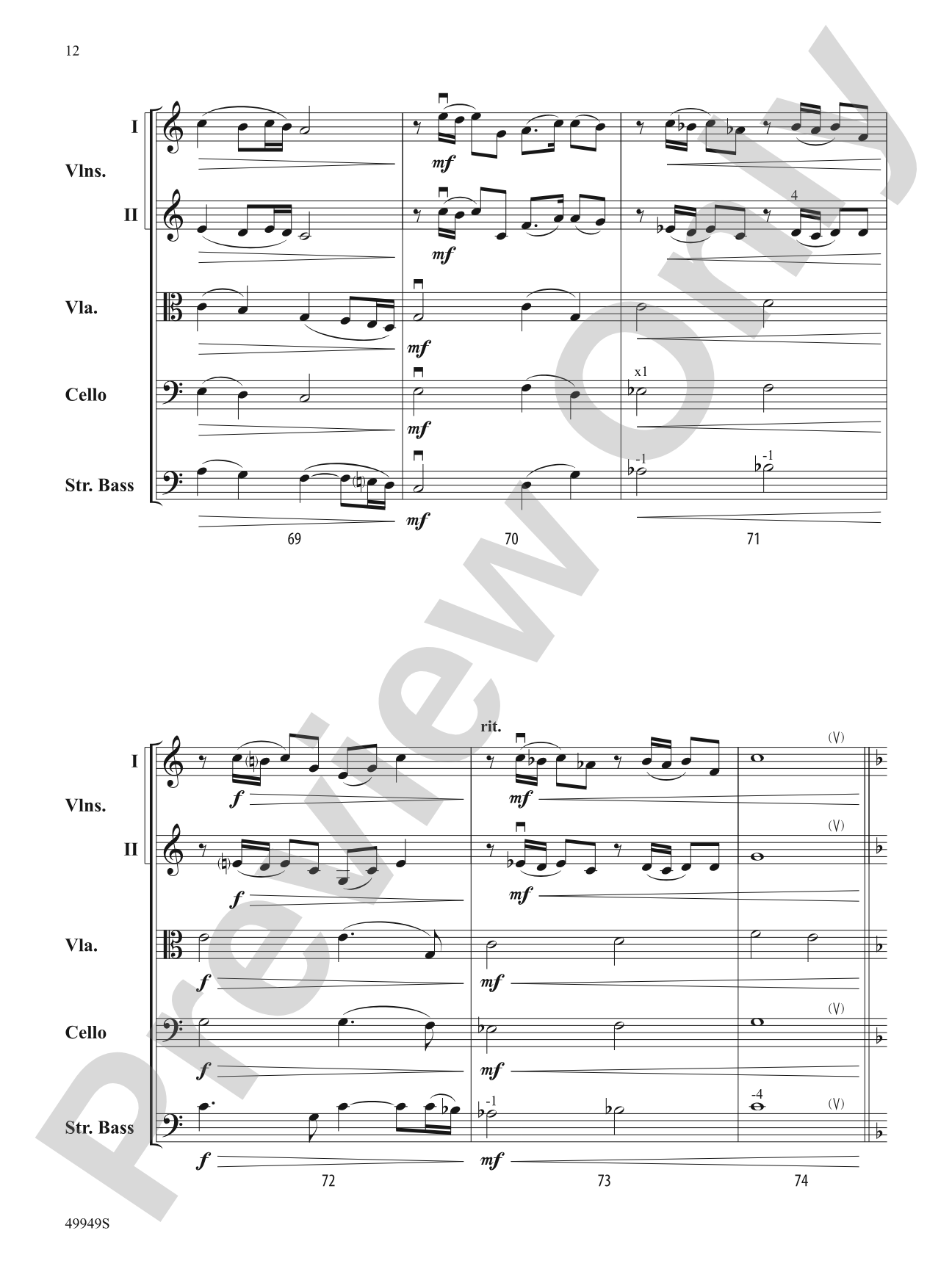 Canticle of Light: String Orchestra Conductor Score & Parts