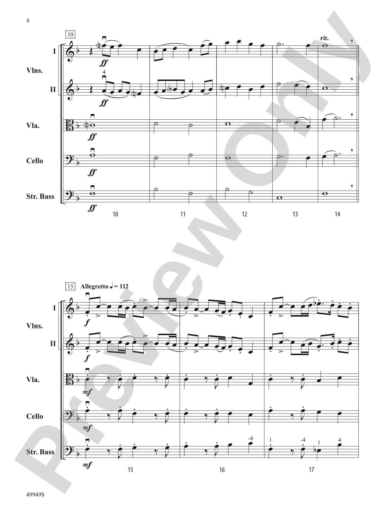 Canticle of Light: String Orchestra Conductor Score & Parts