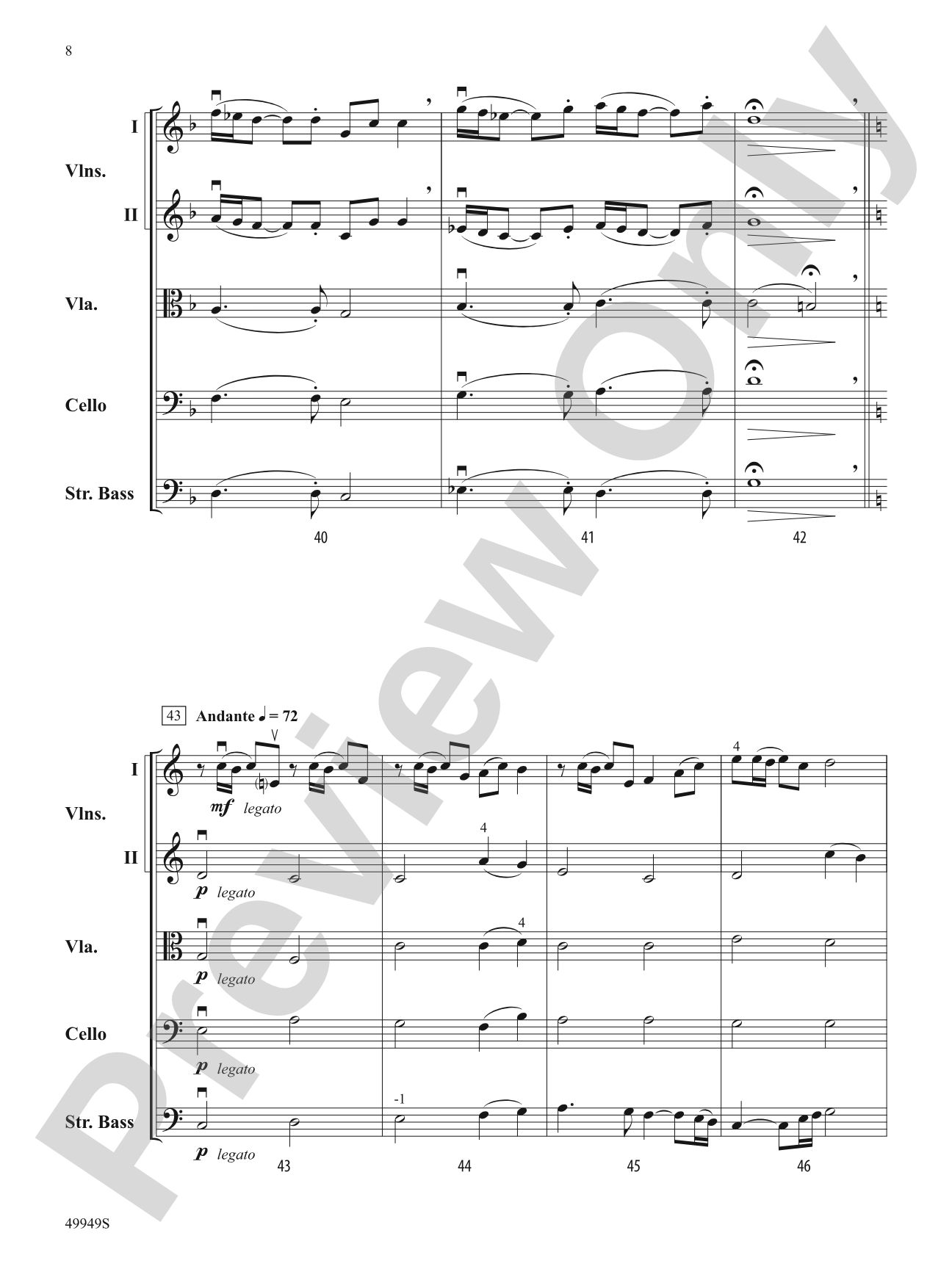 Canticle of Light: String Orchestra Conductor Score & Parts
