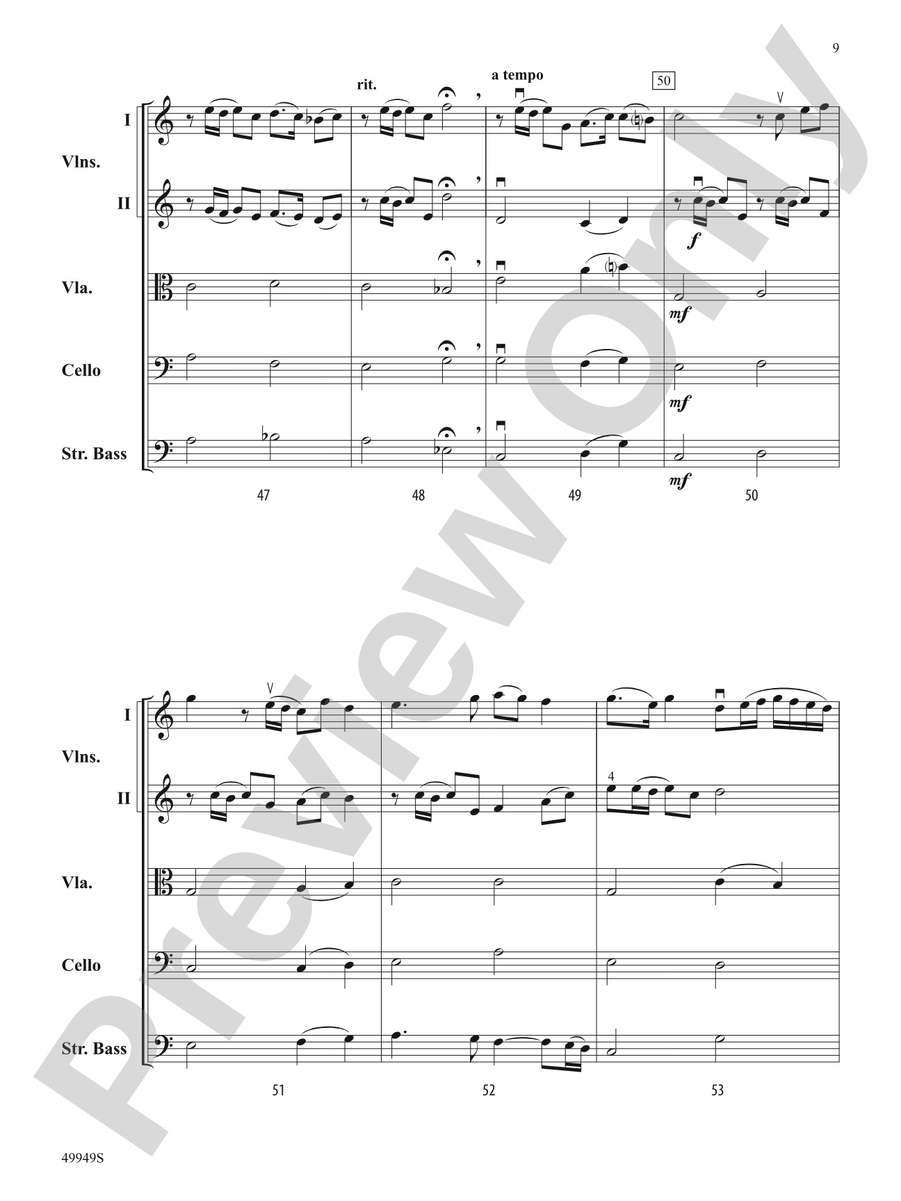 Canticle of Light: String Orchestra Conductor Score & Parts