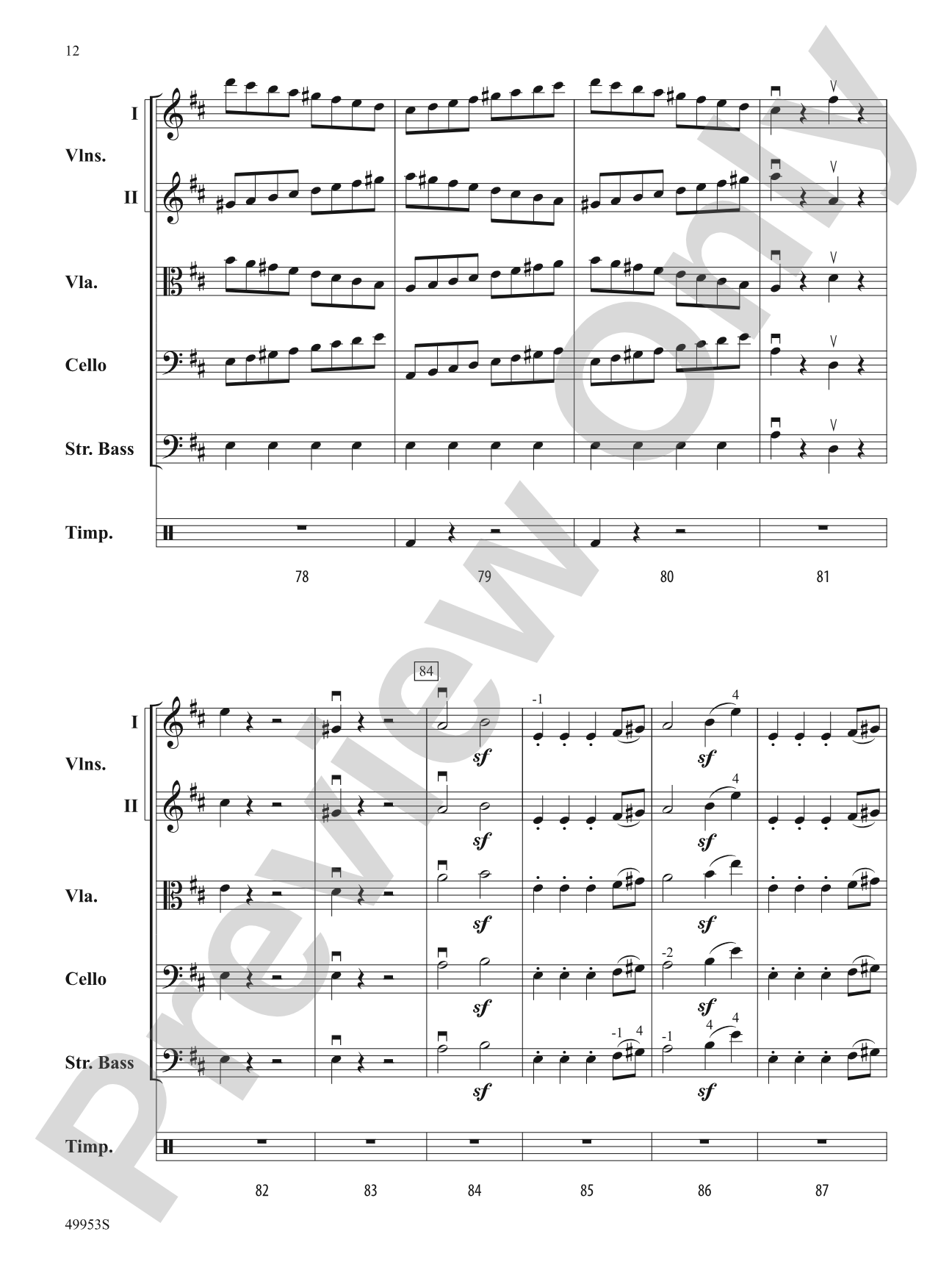 Symphony No. 104 (London): String Orchestra Conductor Score & Parts