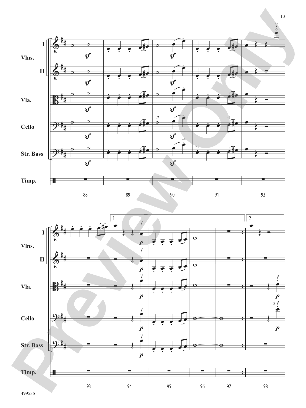Symphony No. 104 (London): String Orchestra Conductor Score & Parts