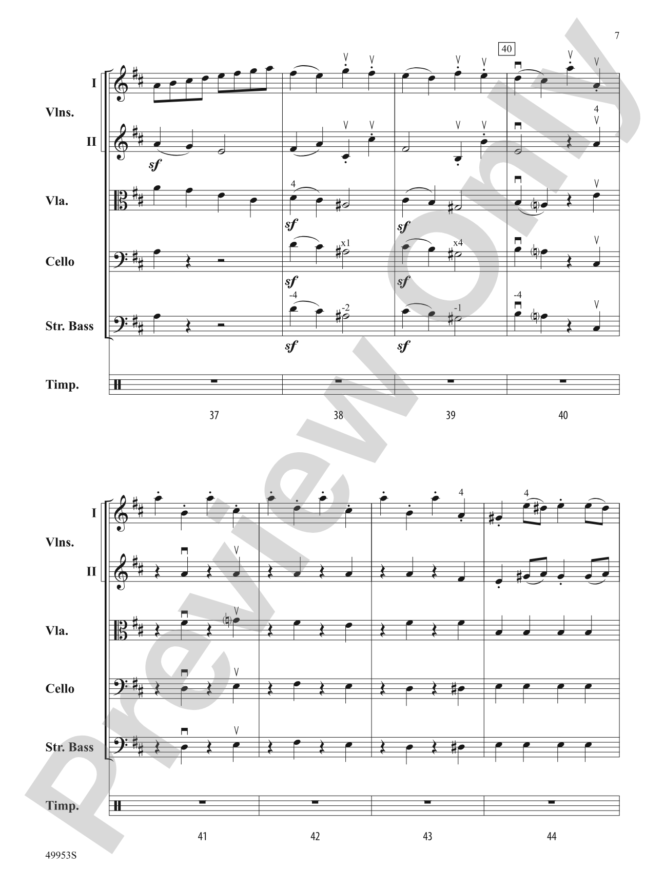 Symphony No. 104 (London): String Orchestra Conductor Score & Parts
