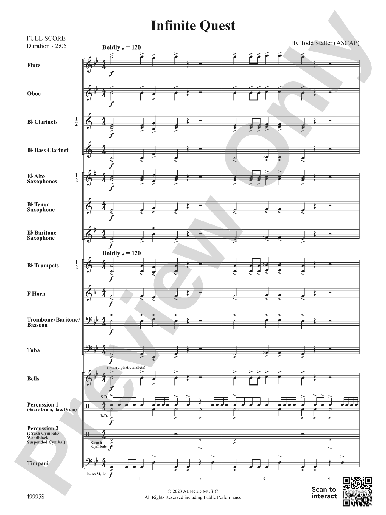Infinite Quest: Concert Band Conductor Score & Parts