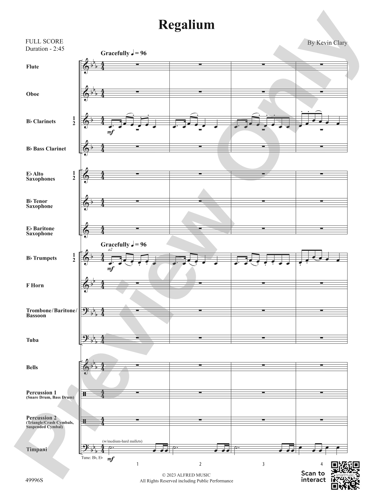 Regalium: Concert Band Conductor Score & Parts