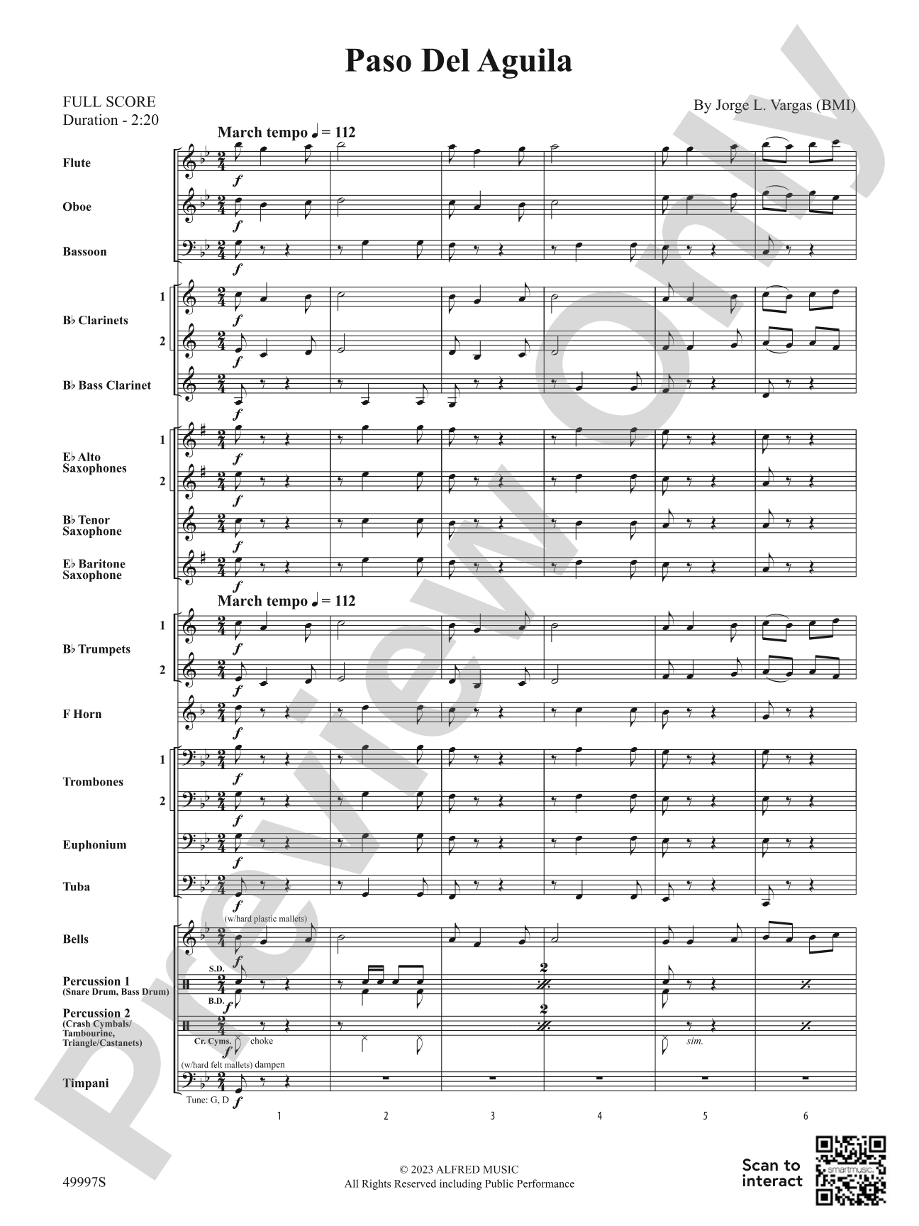 Paso Del Aguila: Concert Band Conductor Score & Parts