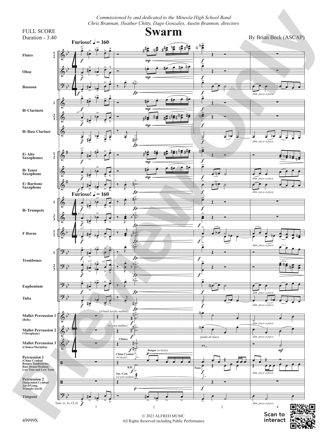 Swarm: Concert Band Conductor Score & Parts