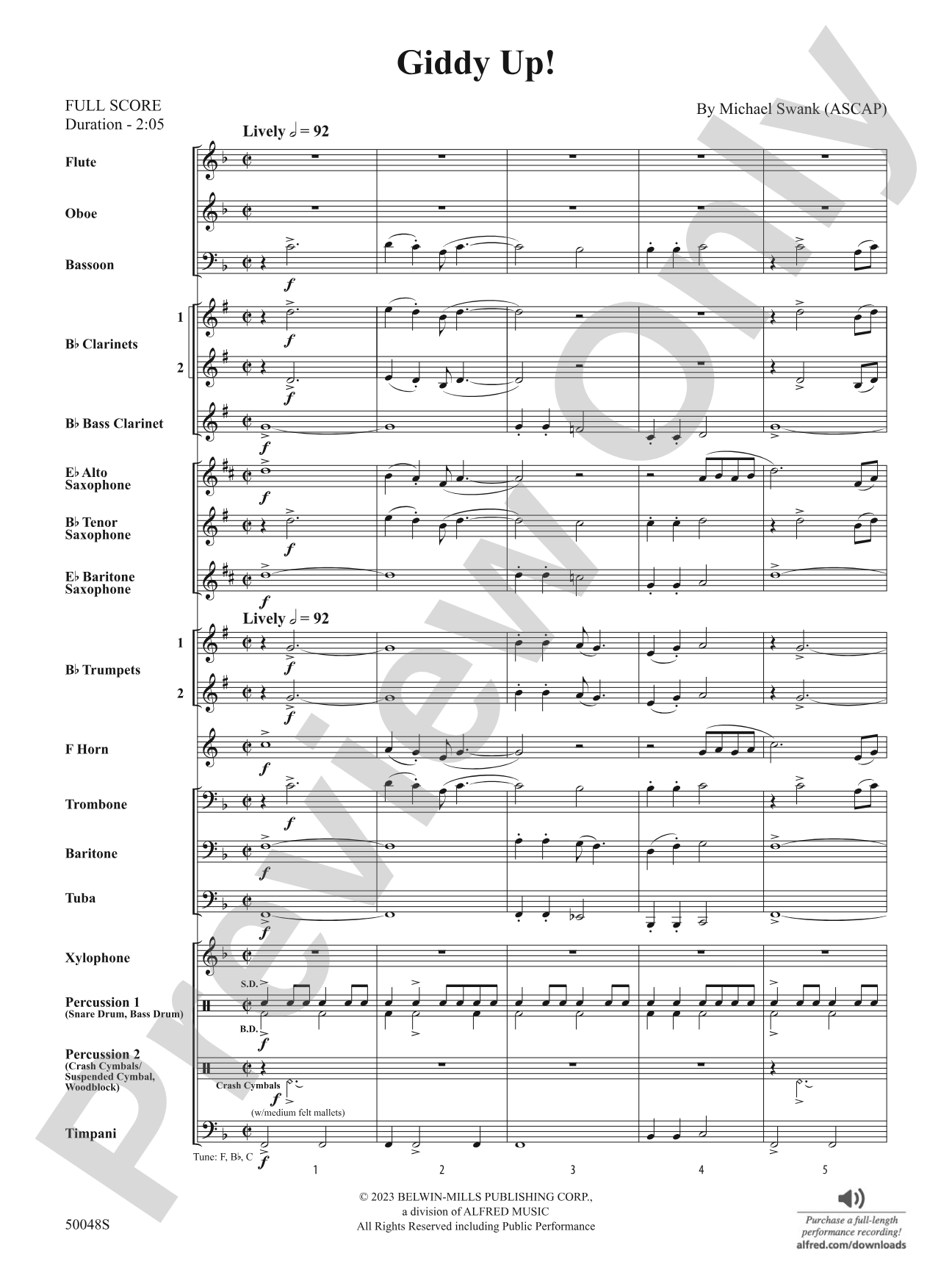 Giddy Up!: Concert Band Conductor Score & Parts