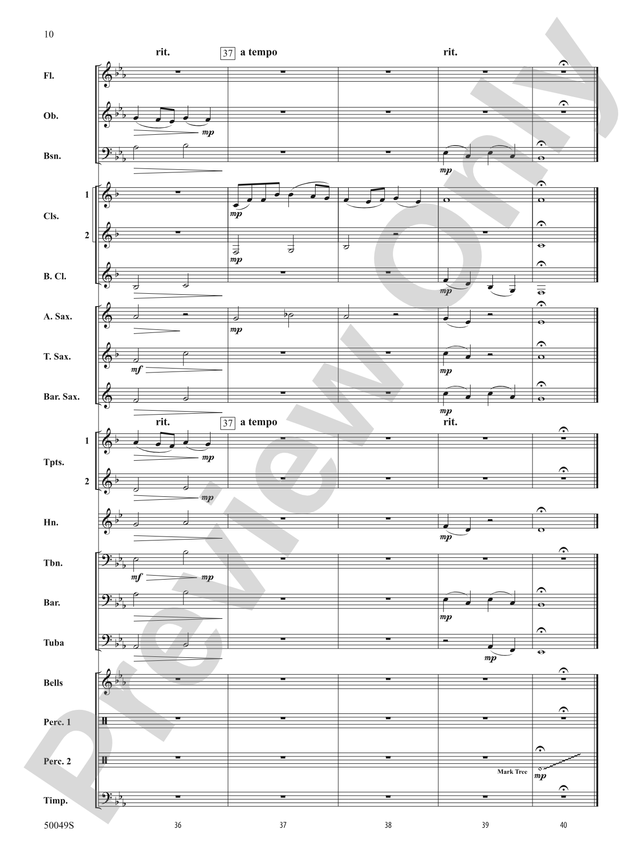 Autumn in the Rockies: Concert Band Conductor Score & Parts