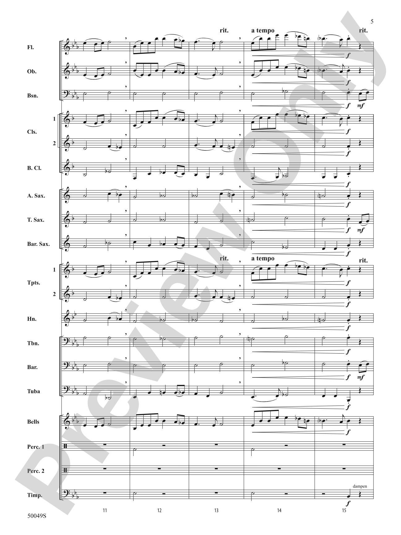 Autumn in the Rockies: Concert Band Conductor Score & Parts