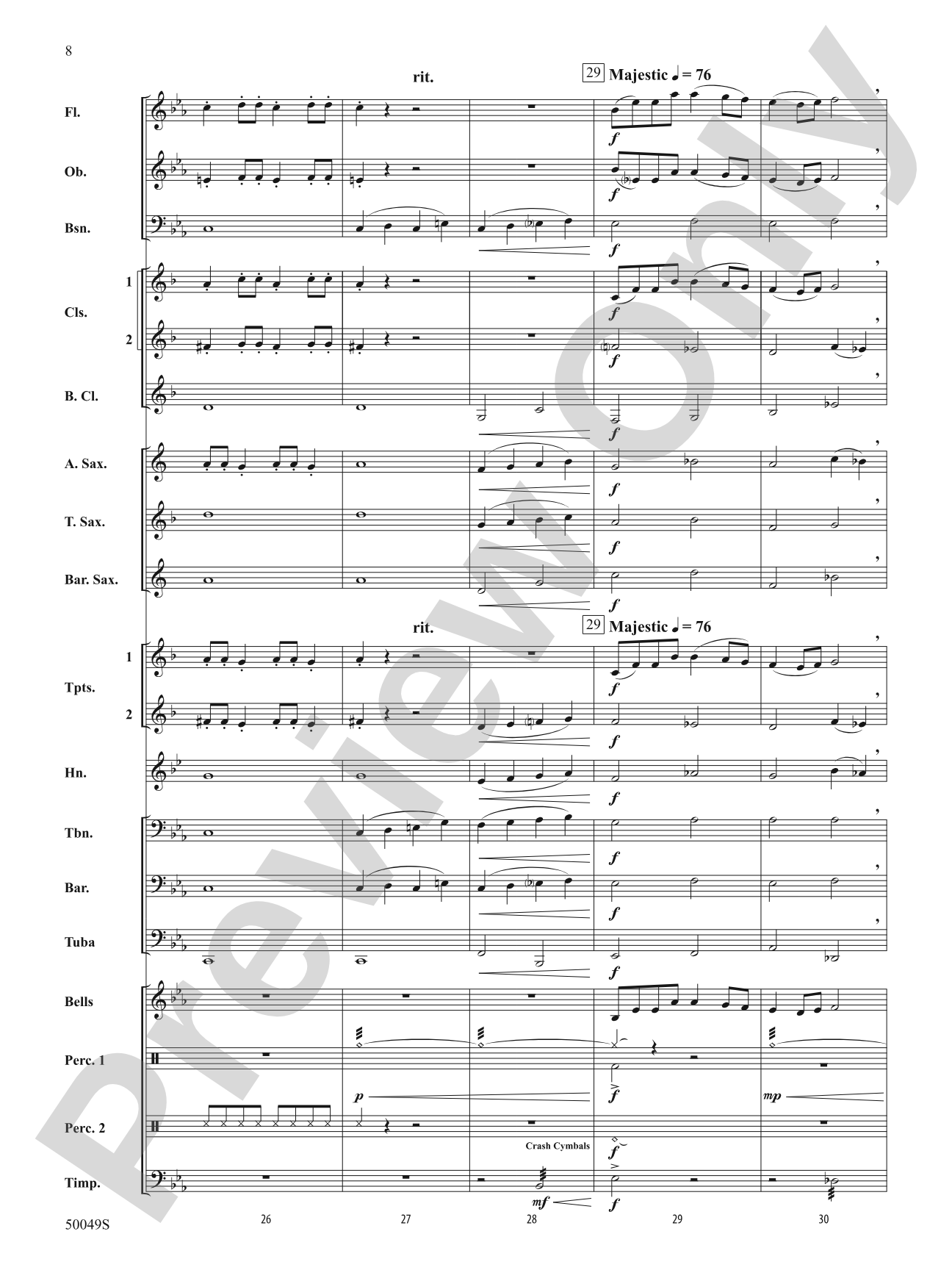 Autumn in the Rockies: Concert Band Conductor Score & Parts