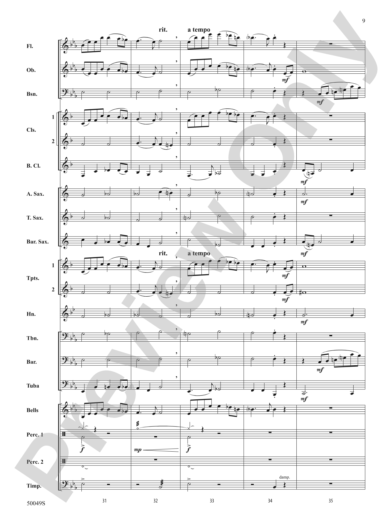Autumn in the Rockies: Concert Band Conductor Score & Parts